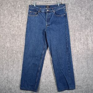 APC Jean Fairfax Mens 33x30 Blue Button Fly Designer Denim